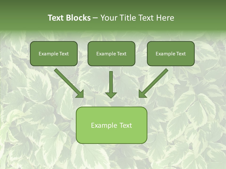 Many Leaf Green PowerPoint Template
