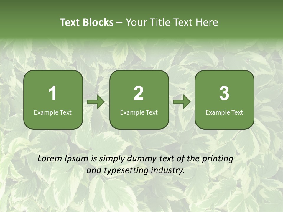 Many Leaf Green PowerPoint Template