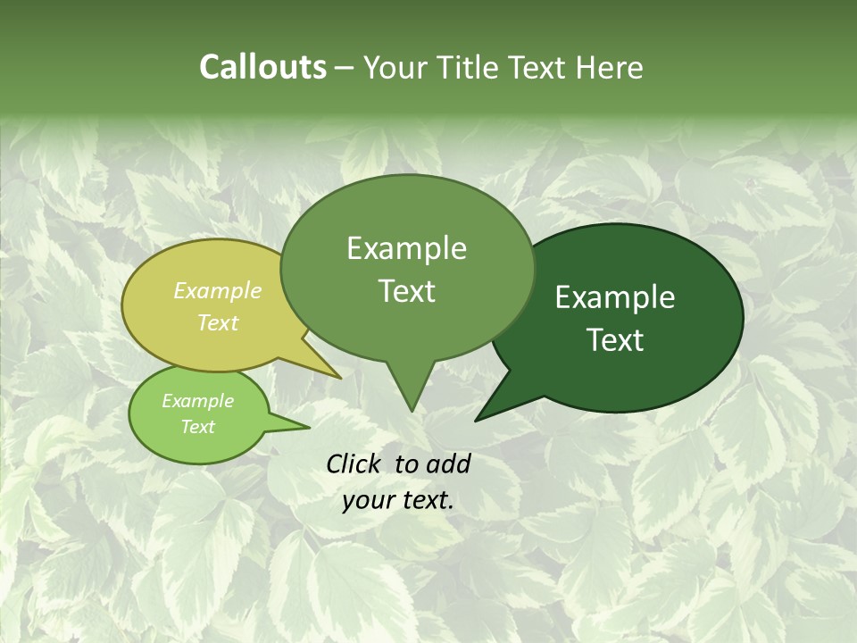 Many Leaf Green PowerPoint Template