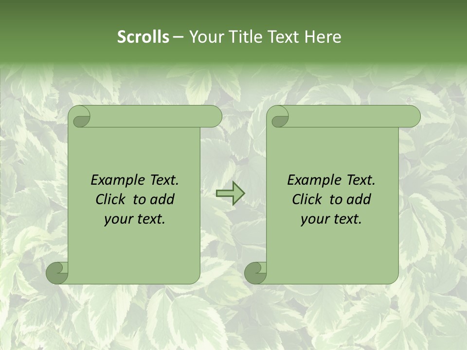 Many Leaf Green PowerPoint Template