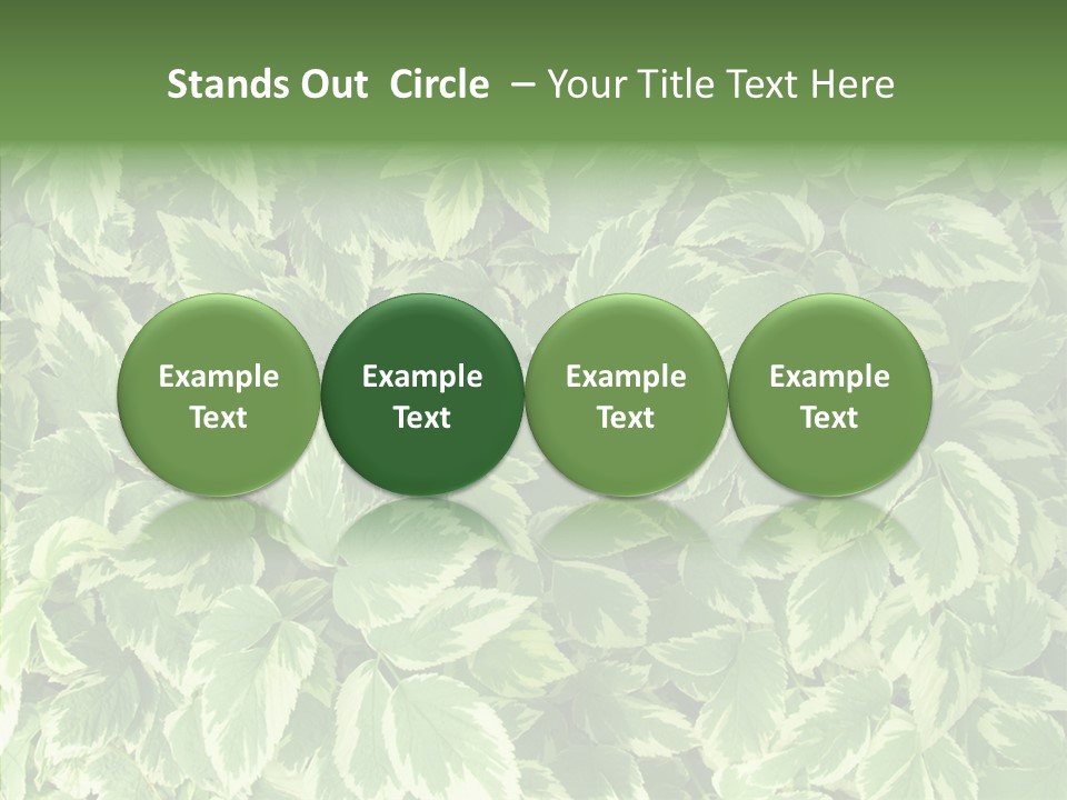 Many Leaf Green PowerPoint Template