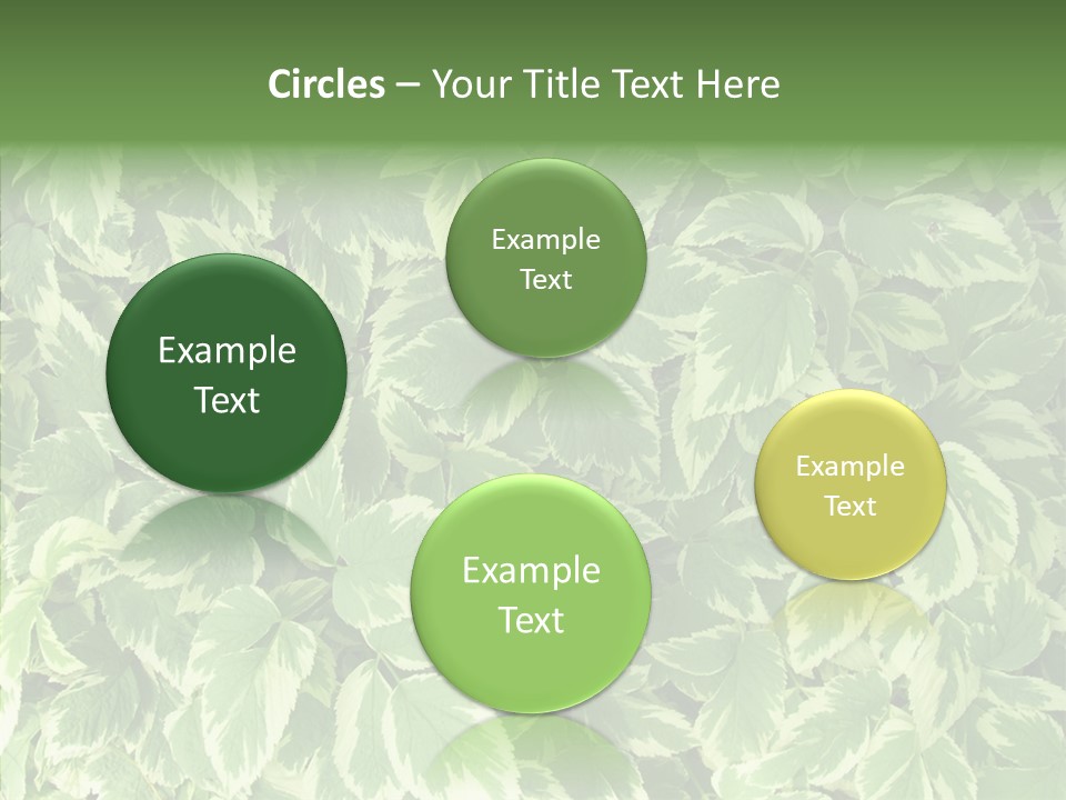Many Leaf Green PowerPoint Template