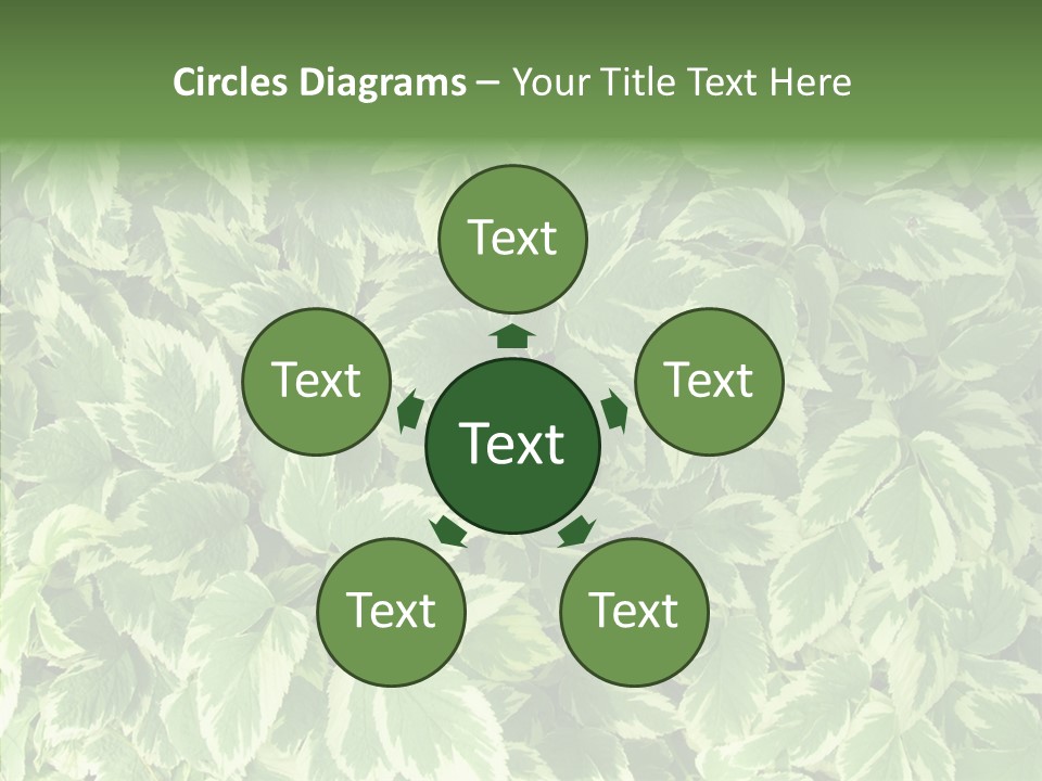 Many Leaf Green PowerPoint Template
