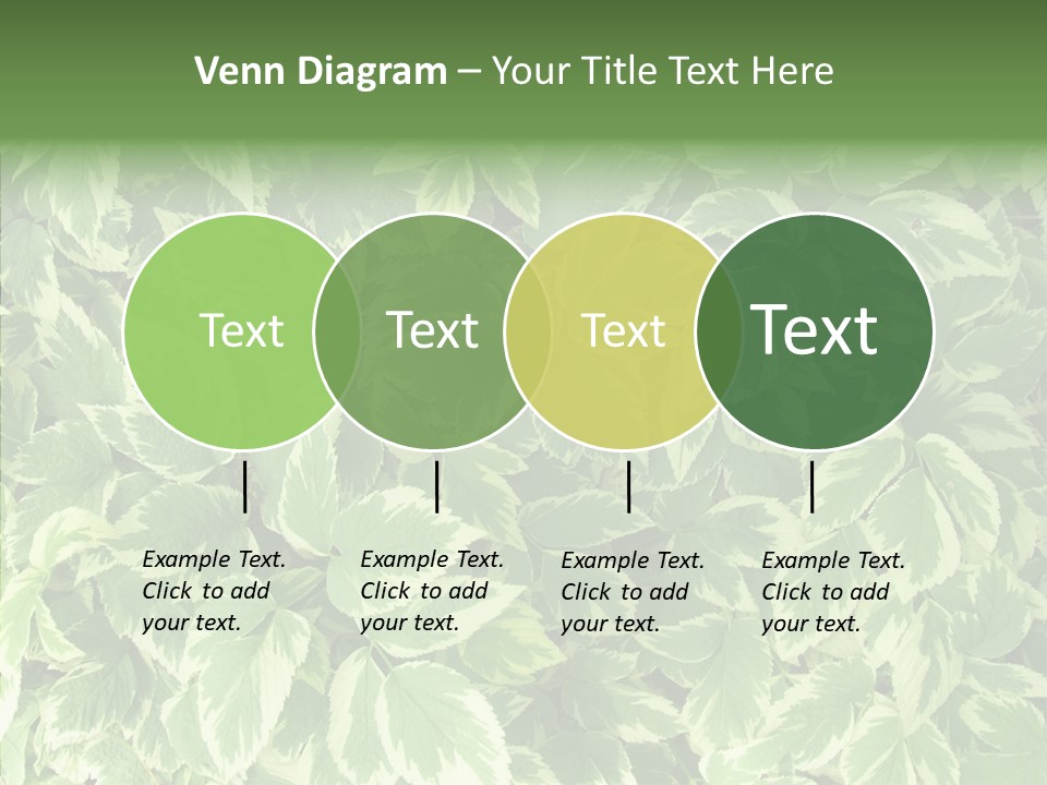 Many Leaf Green PowerPoint Template