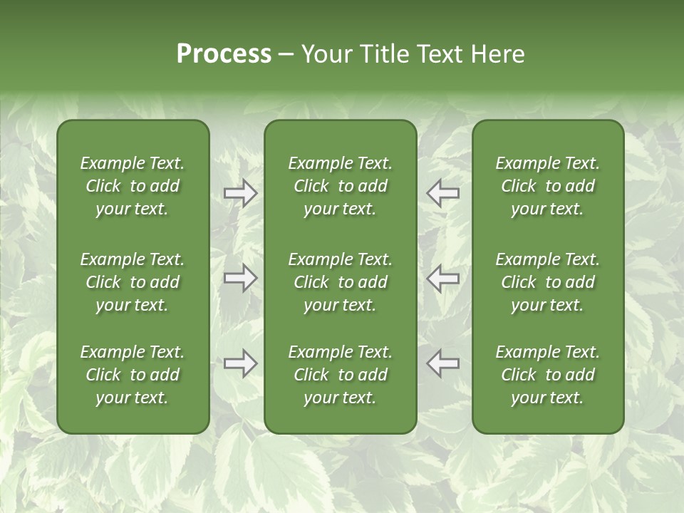 Many Leaf Green PowerPoint Template