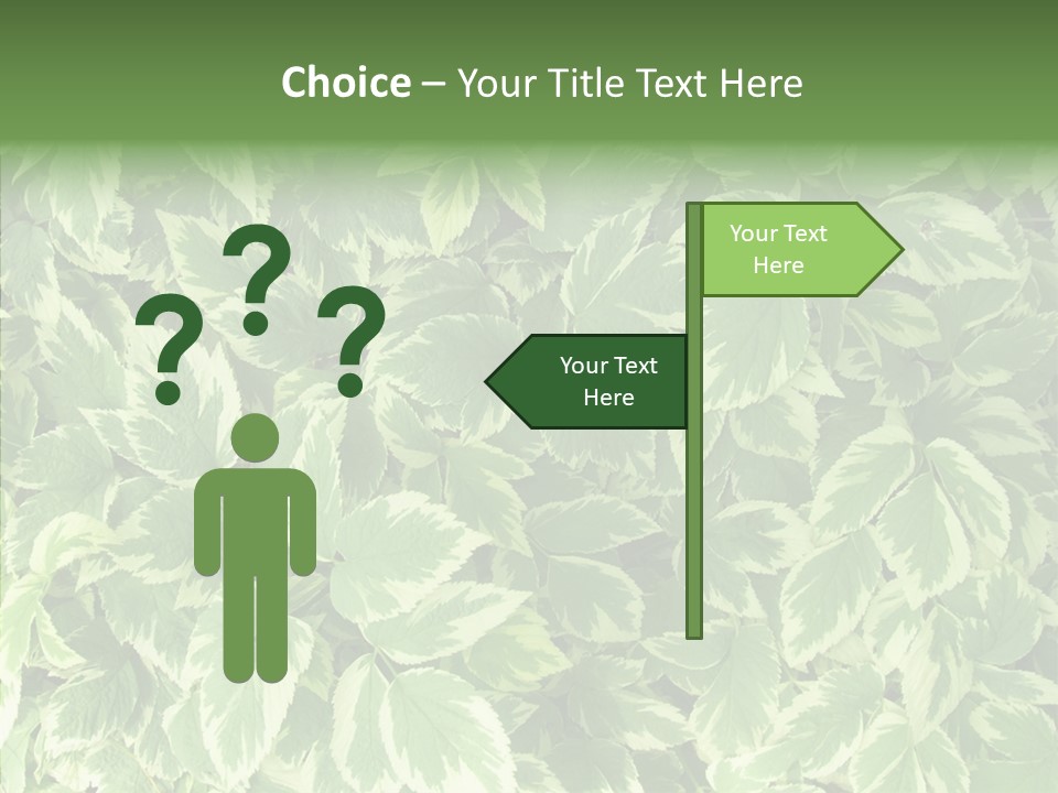 Many Leaf Green PowerPoint Template