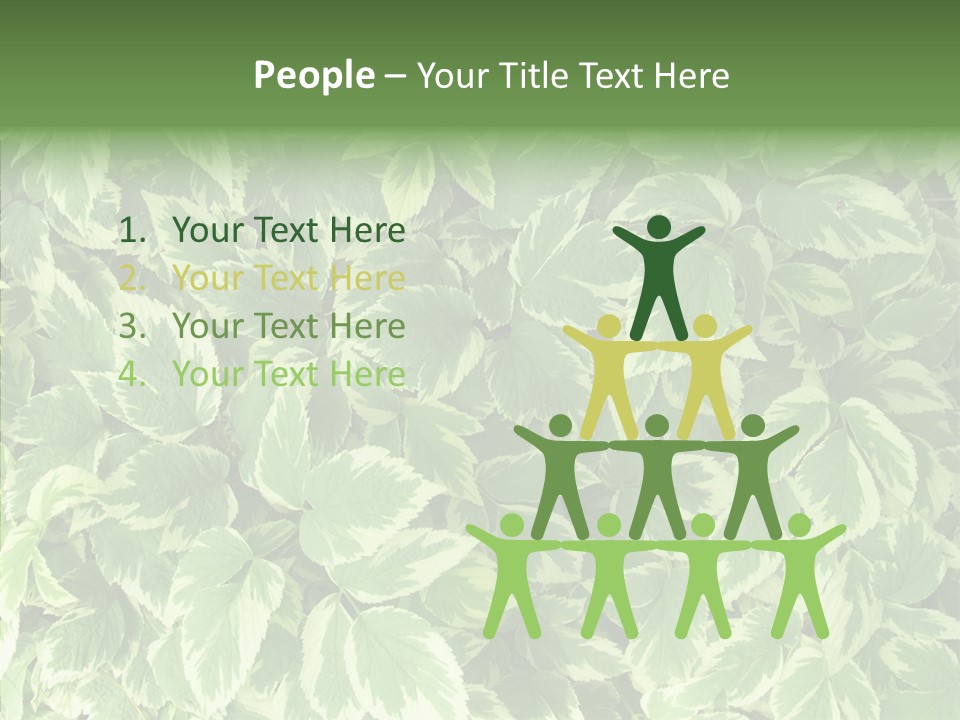 Many Leaf Green PowerPoint Template