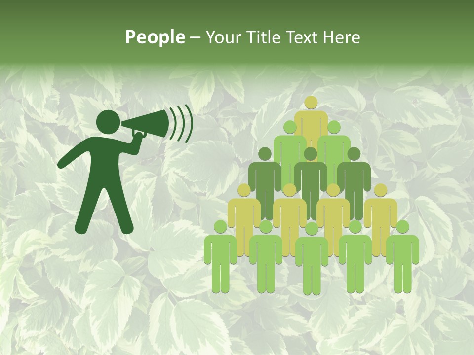 Many Leaf Green PowerPoint Template