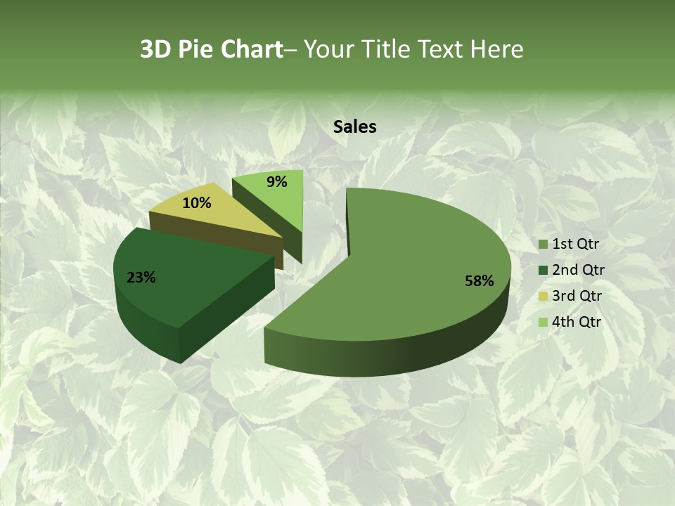 Many Leaf Green PowerPoint Template