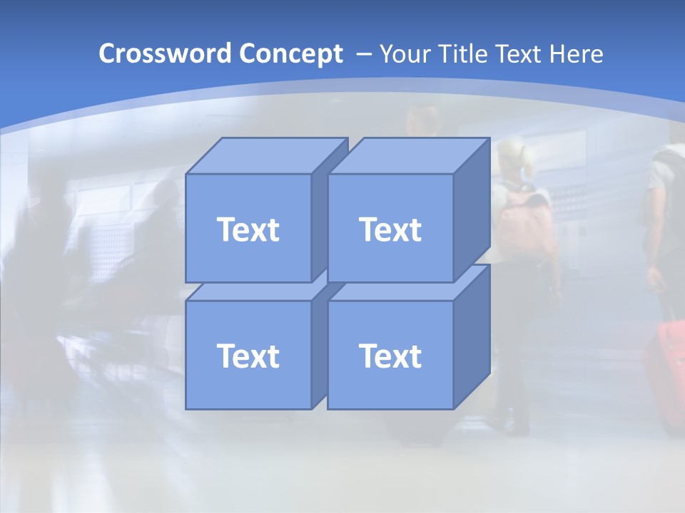 Luggage Flight Blur PowerPoint Template