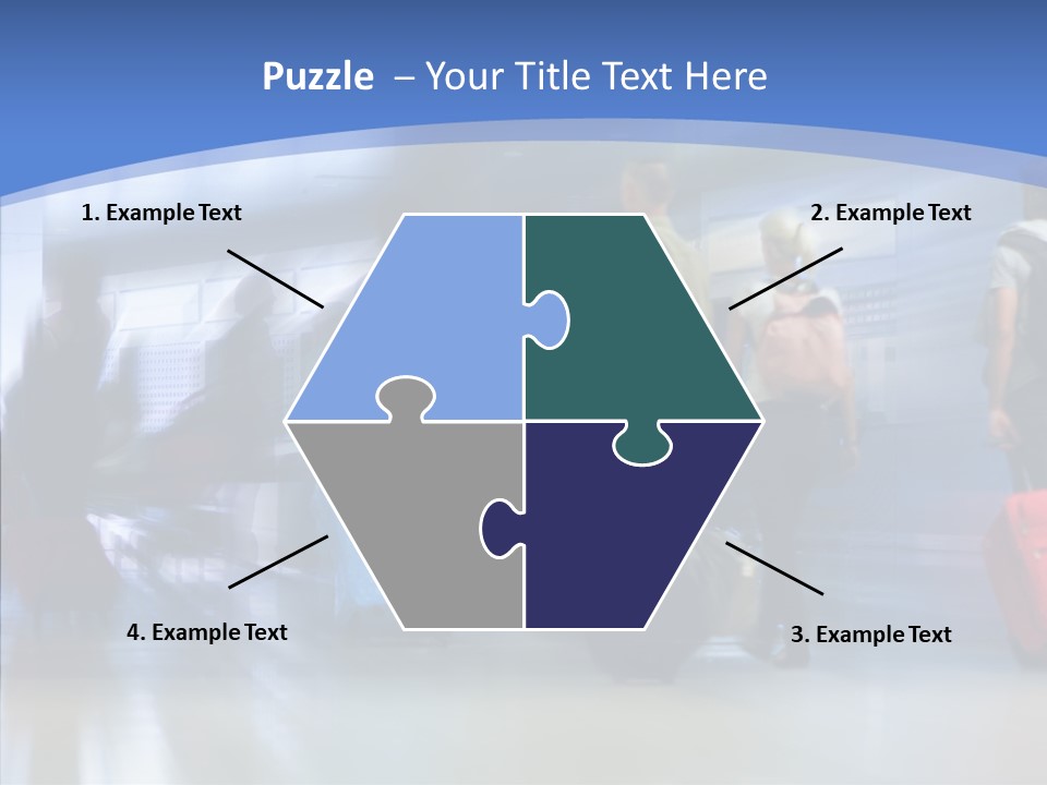 Luggage Flight Blur PowerPoint Template