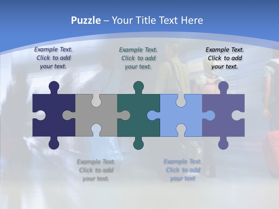 Luggage Flight Blur PowerPoint Template