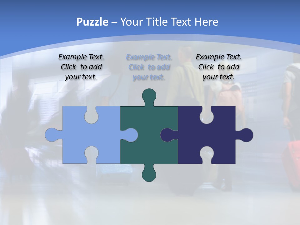 Luggage Flight Blur PowerPoint Template
