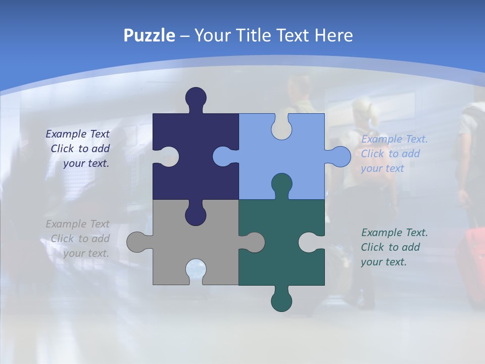 Luggage Flight Blur PowerPoint Template