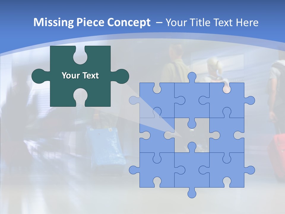 Luggage Flight Blur PowerPoint Template