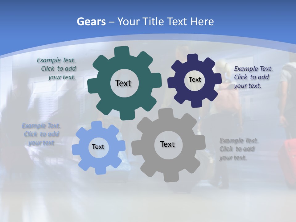 Luggage Flight Blur PowerPoint Template