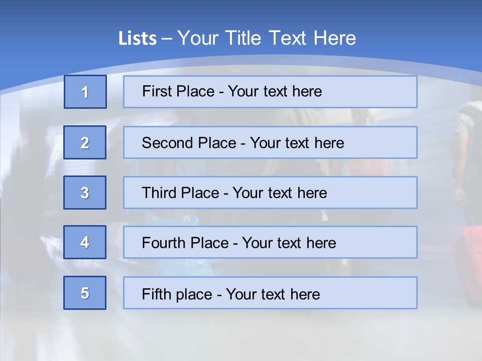 Luggage Flight Blur PowerPoint Template