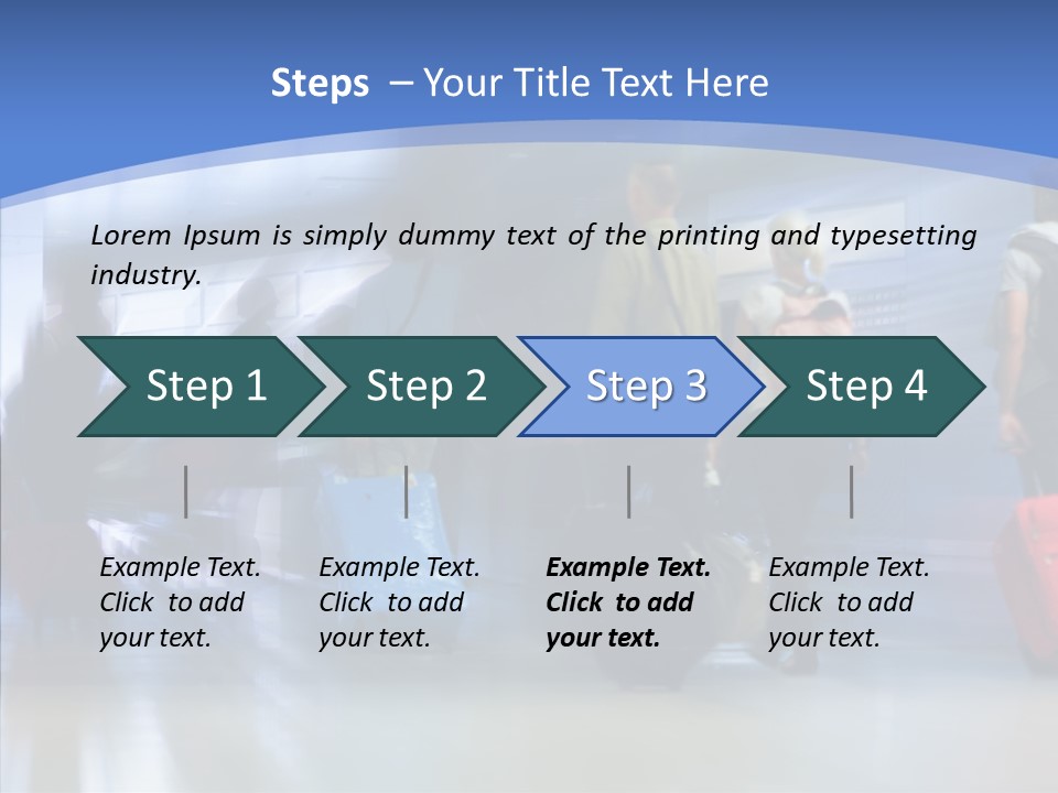 Luggage Flight Blur PowerPoint Template