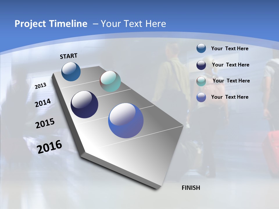 Luggage Flight Blur PowerPoint Template