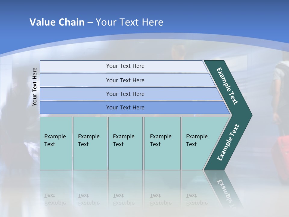 Luggage Flight Blur PowerPoint Template