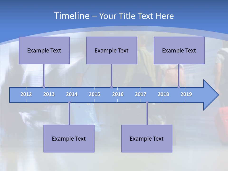 Luggage Flight Blur PowerPoint Template
