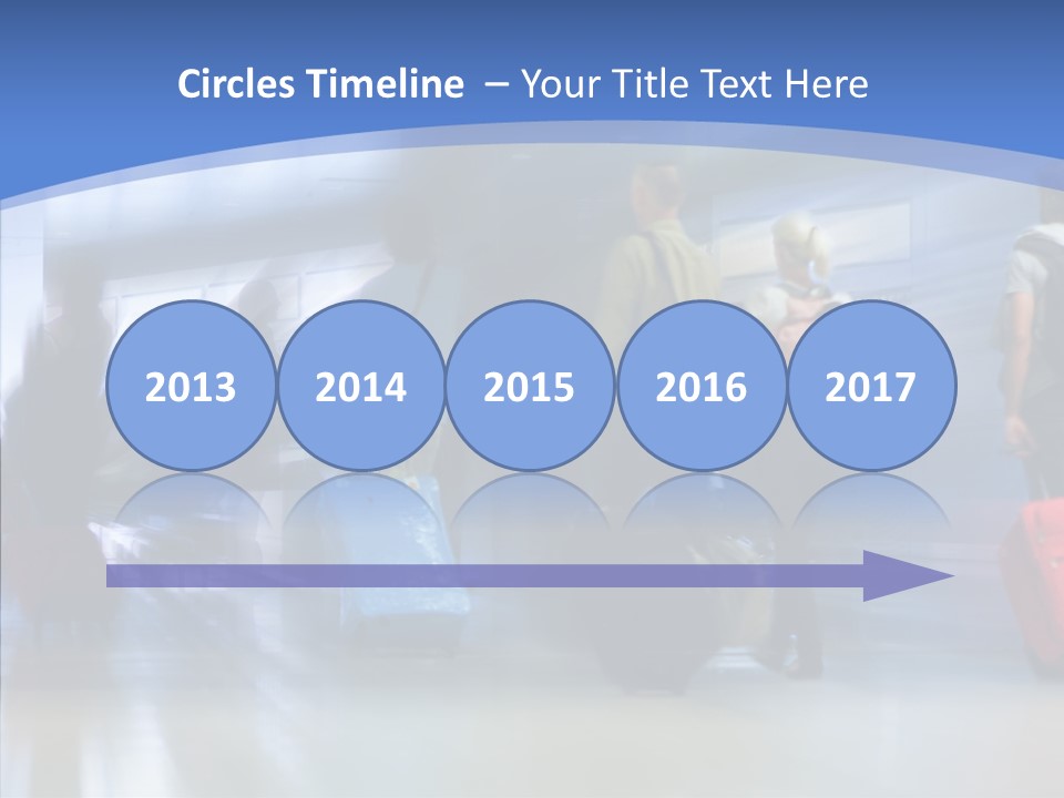 Luggage Flight Blur PowerPoint Template