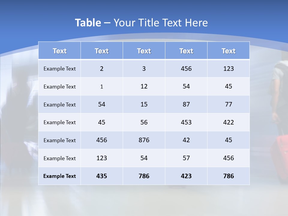 Luggage Flight Blur PowerPoint Template
