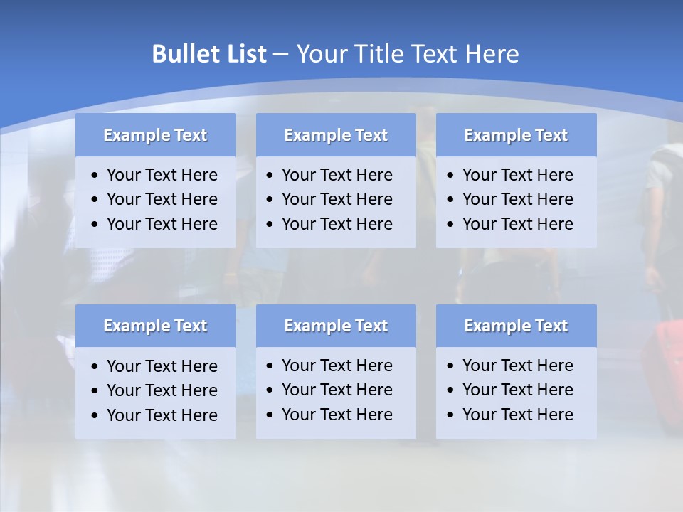 Luggage Flight Blur PowerPoint Template