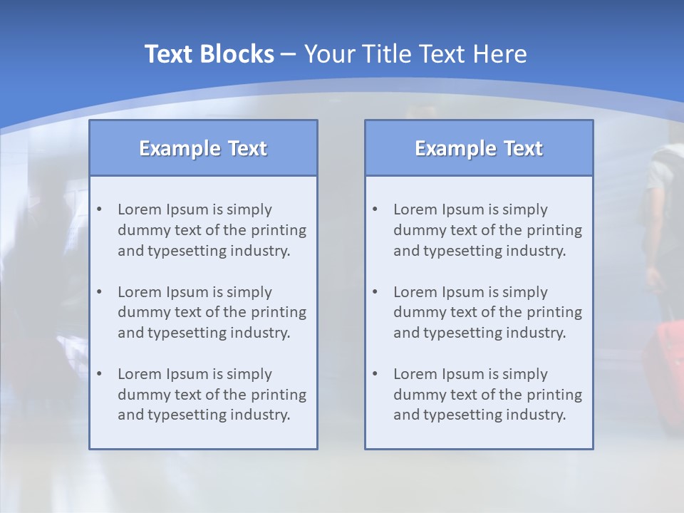 Luggage Flight Blur PowerPoint Template