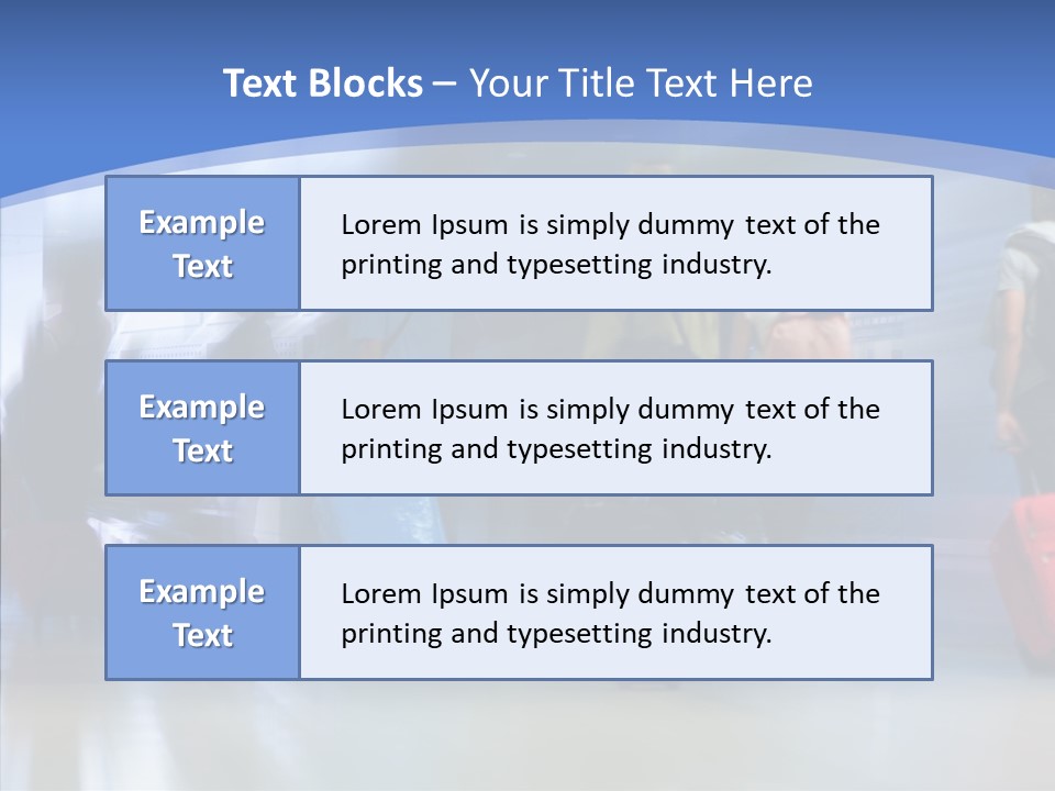 Luggage Flight Blur PowerPoint Template