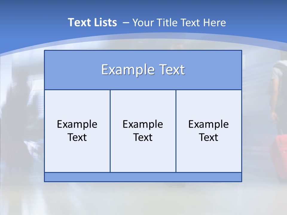 Luggage Flight Blur PowerPoint Template