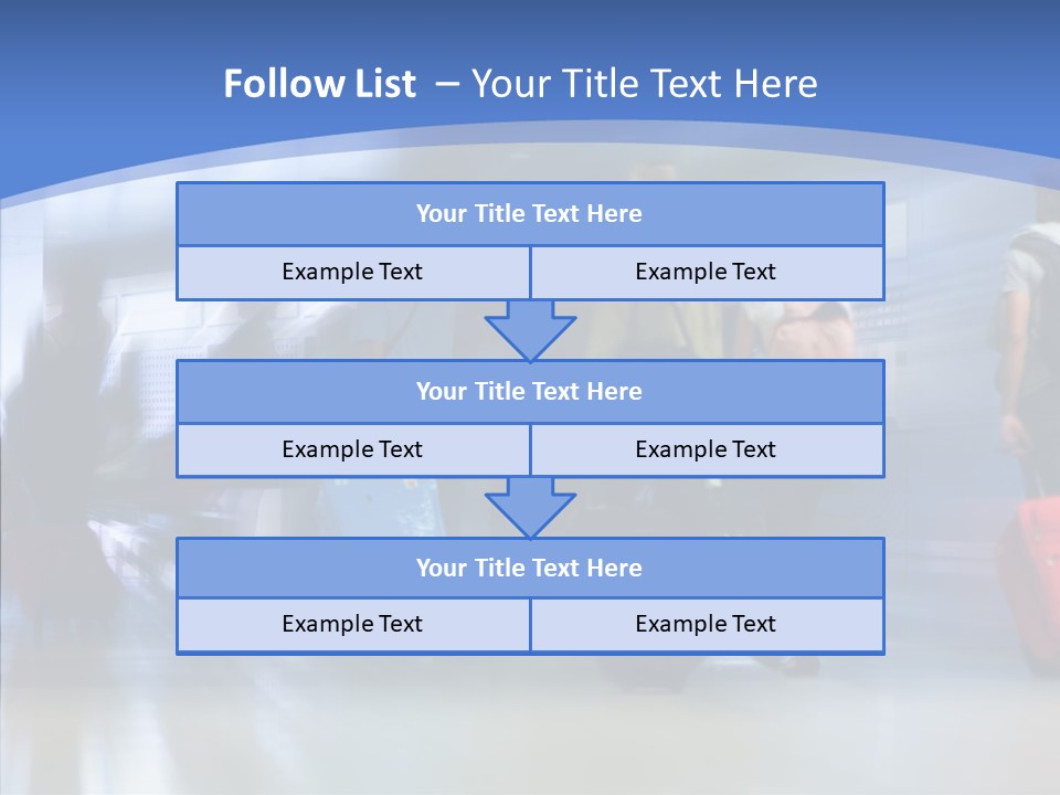 Luggage Flight Blur PowerPoint Template