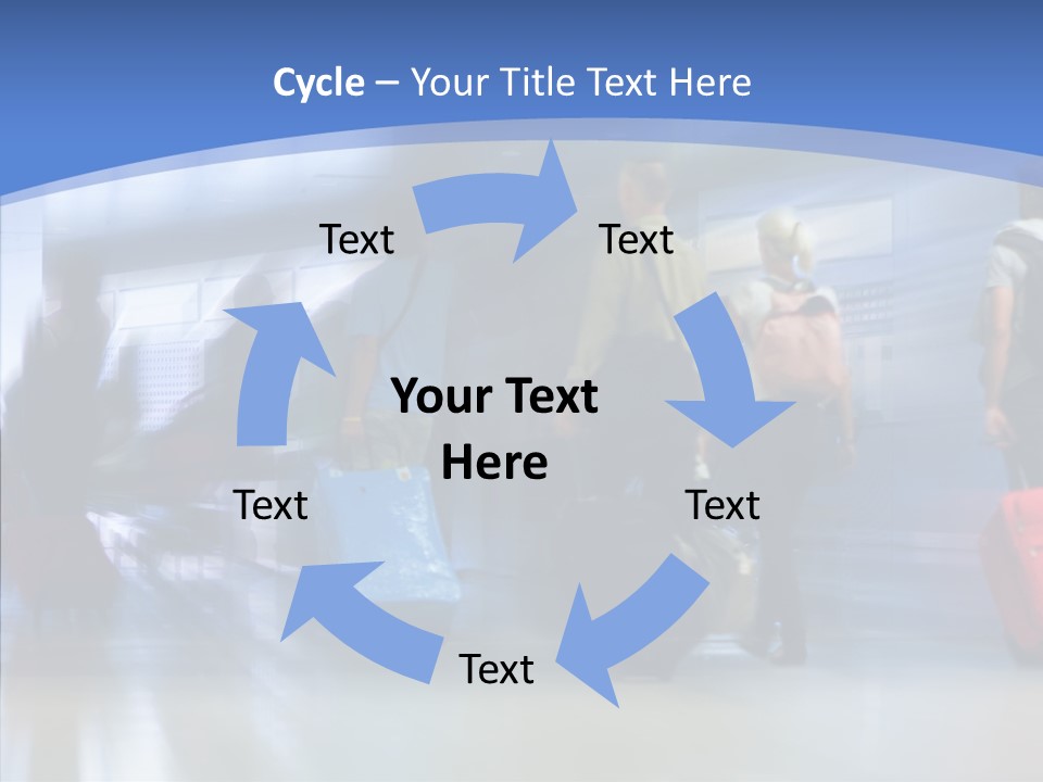Luggage Flight Blur PowerPoint Template
