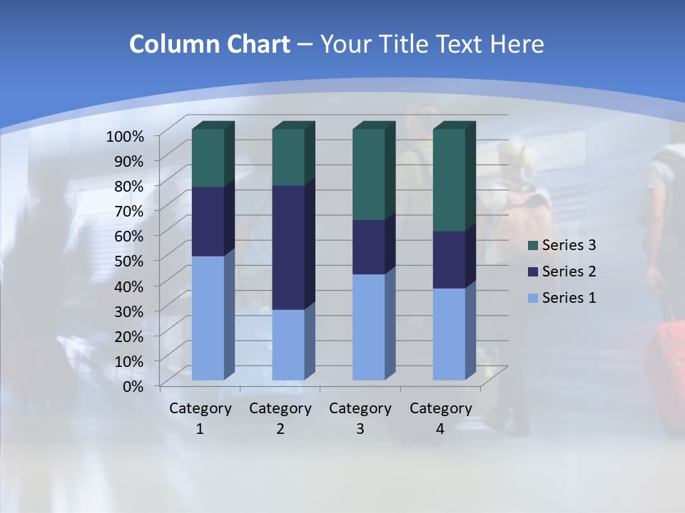 Luggage Flight Blur PowerPoint Template