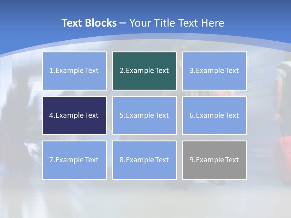 Luggage Flight Blur PowerPoint Template