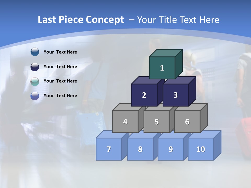 Luggage Flight Blur PowerPoint Template