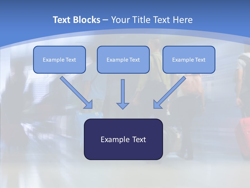 Luggage Flight Blur PowerPoint Template