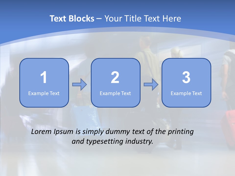 Luggage Flight Blur PowerPoint Template