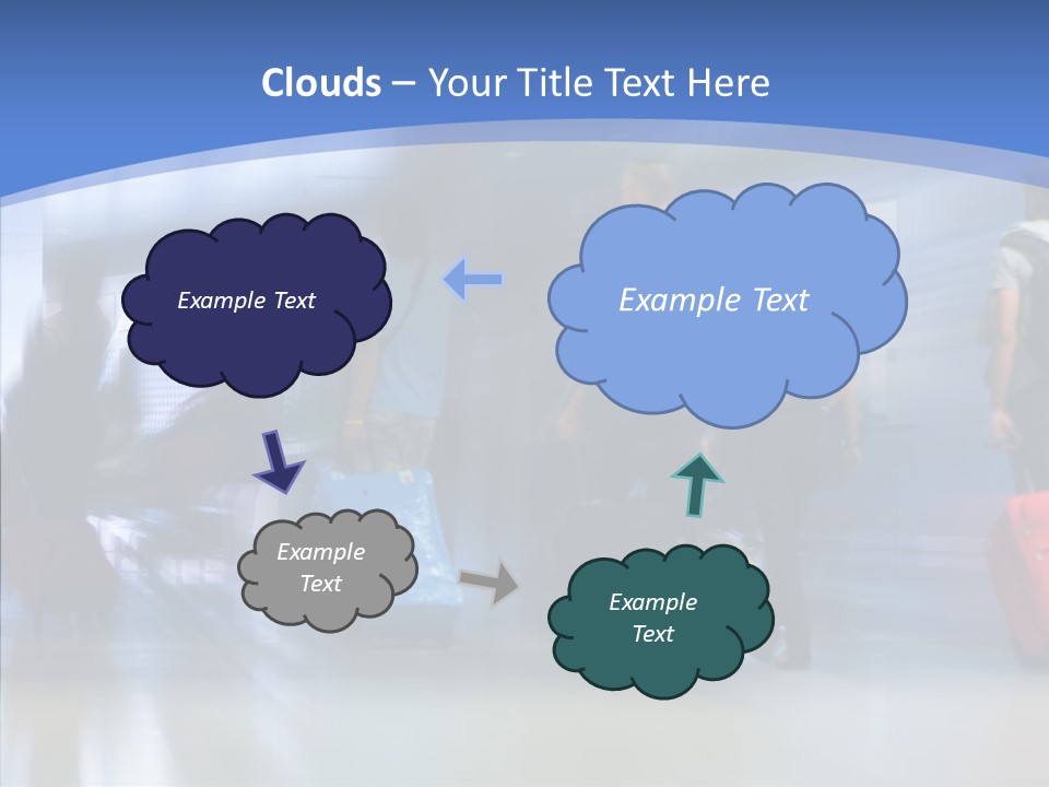Luggage Flight Blur PowerPoint Template