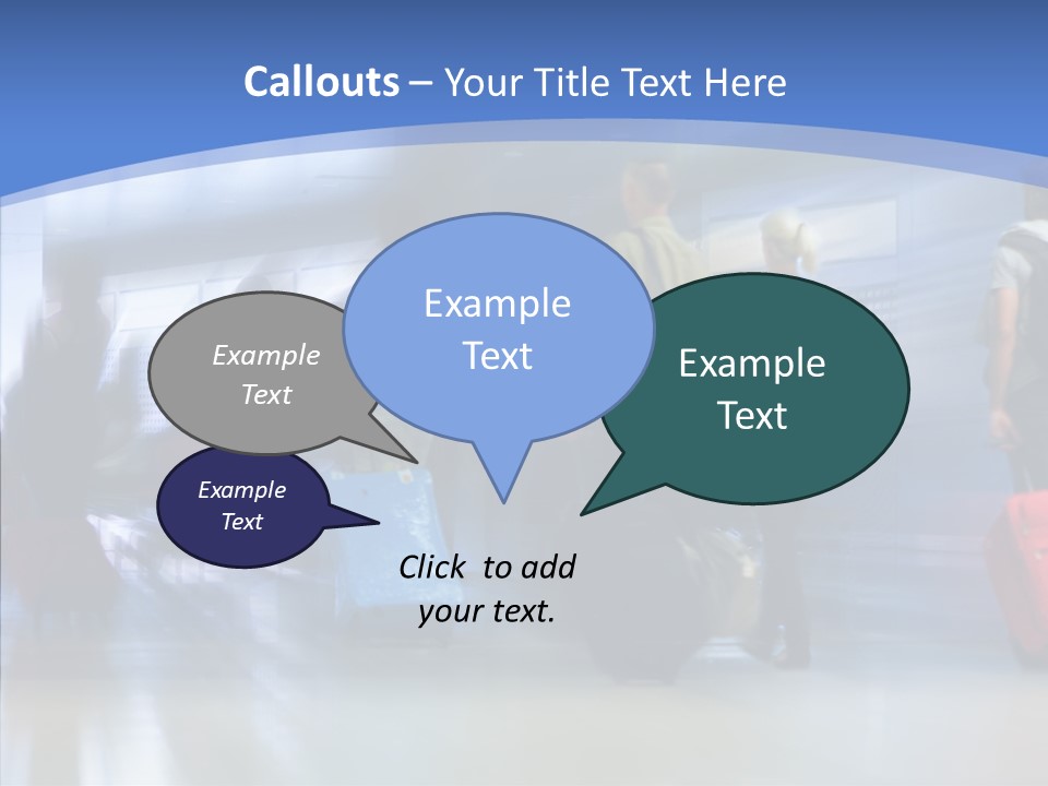 Luggage Flight Blur PowerPoint Template