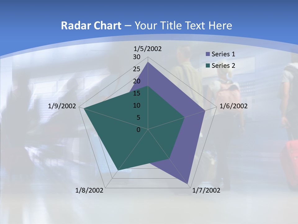 Luggage Flight Blur PowerPoint Template