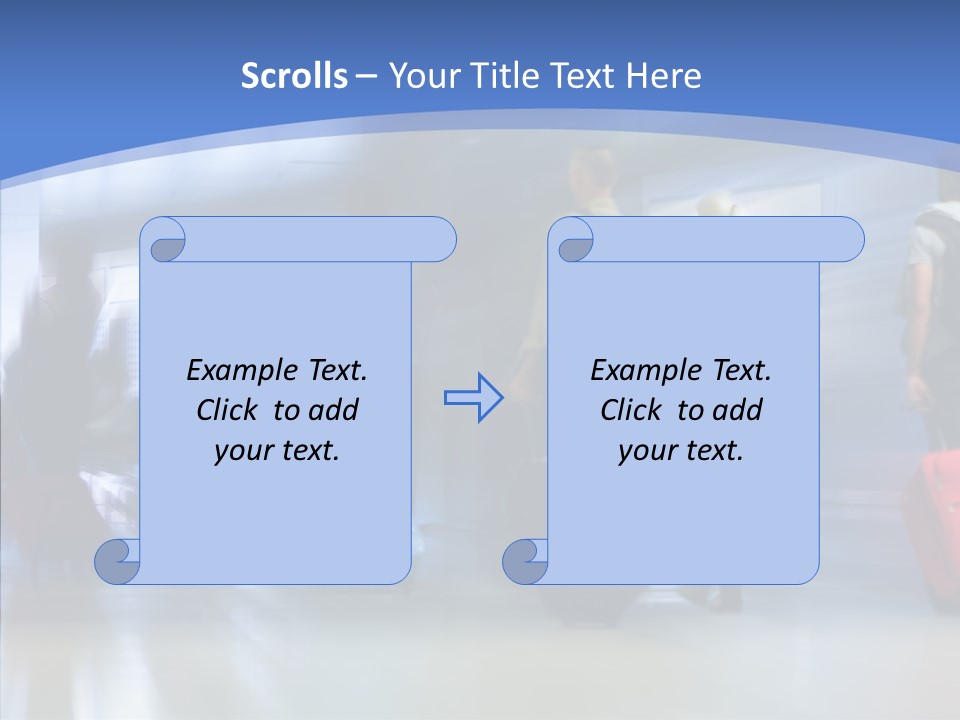 Luggage Flight Blur PowerPoint Template