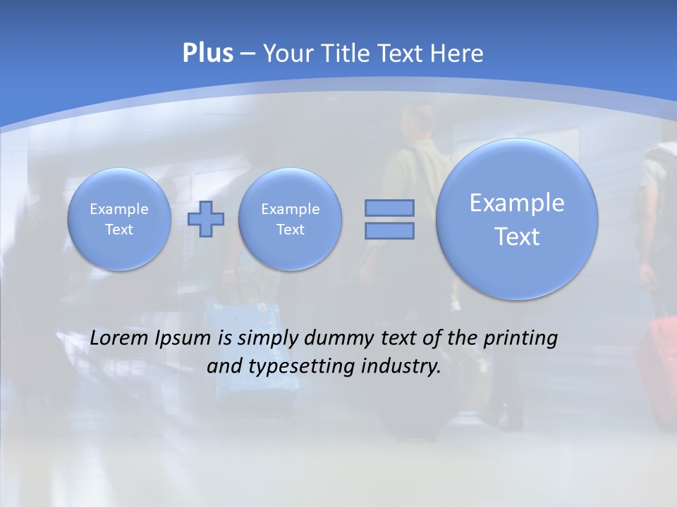 Luggage Flight Blur PowerPoint Template