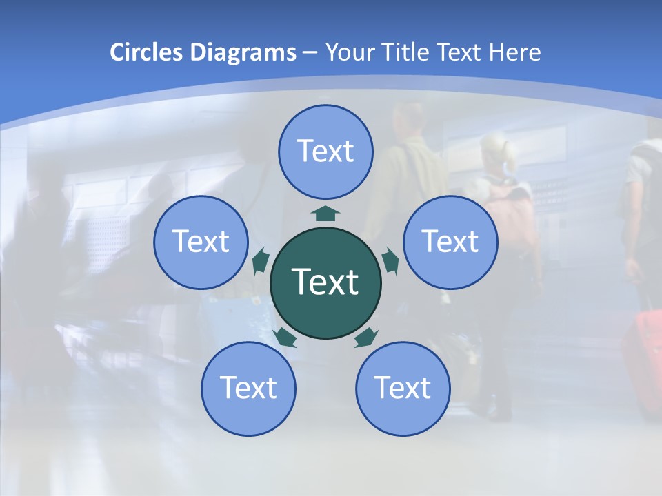 Luggage Flight Blur PowerPoint Template