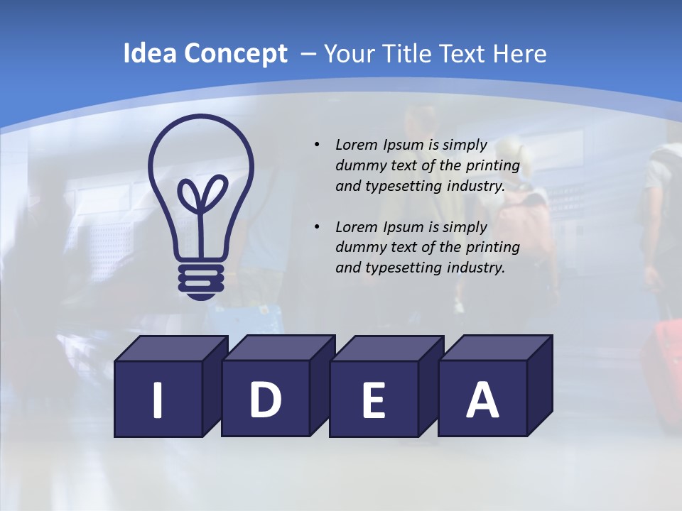 Luggage Flight Blur PowerPoint Template