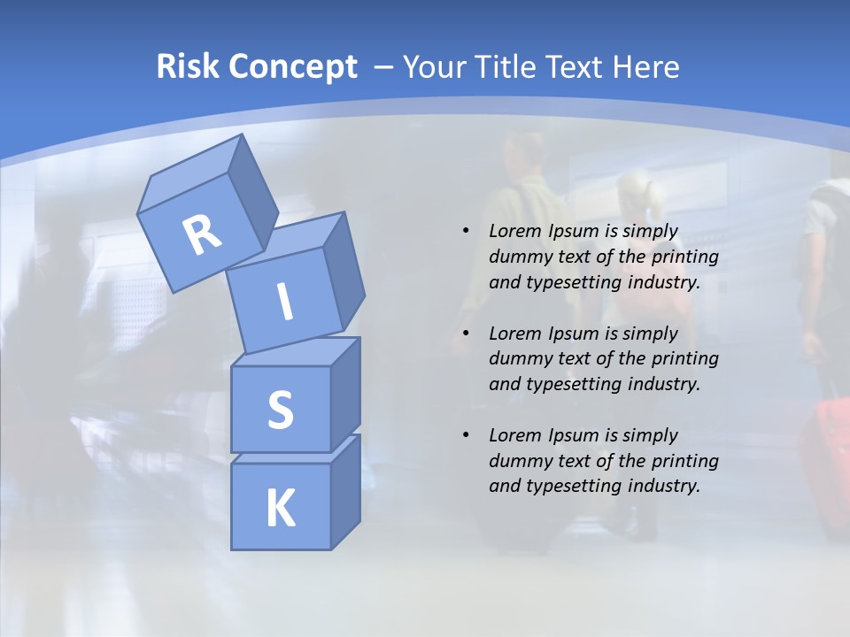 Luggage Flight Blur PowerPoint Template