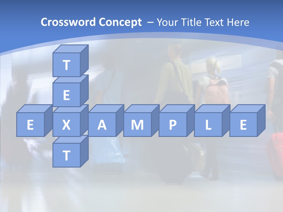 Luggage Flight Blur PowerPoint Template