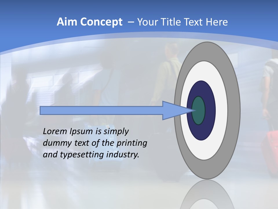 Luggage Flight Blur PowerPoint Template