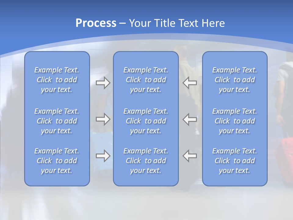 Luggage Flight Blur PowerPoint Template