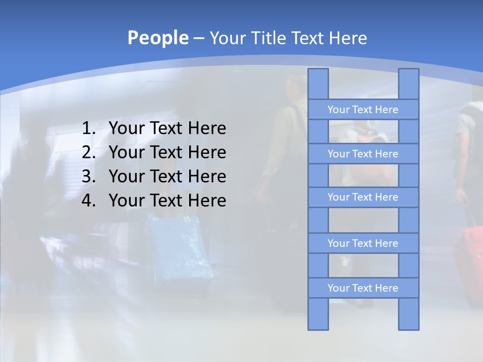 Luggage Flight Blur PowerPoint Template